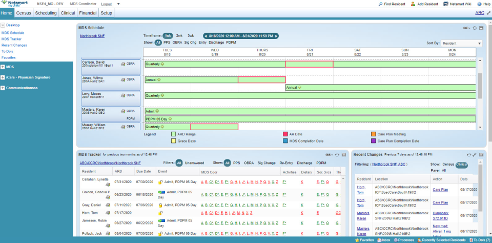 screenshot of myUnity Senior Living